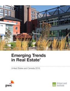 Raleigh/Durham may have dropped from the top ten U.S. investments markets this year, but its fundamentals and market outlook remain strong according to ULI/PwC’s Emerging Trends in Real Estate 2016 report.